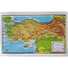 Türkiye Fiziki Haritası Kabartmalı 30X45 cm Bej Renkli Detaylı Harita Parçası