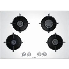 PNP7B2O10O 75 cm Doğalgazlı Beyaz Cam Ankastre Ocak