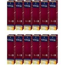 Vital Colors Krem Tüp Saç Boyası 1-1 Gece Siyahı 60 ml x 12 Adet