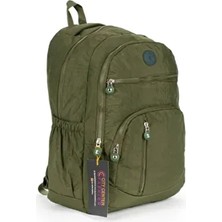 Unisex Krinkıl Okul Sırt Çantası Ortaokul Lise Üniversite Su Geçirmez Kumaş Laptop Cepli CTY-LBN-201