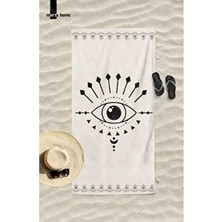 Marte Home Baskılı Plaj Havlusu Dokuma Materyal ve Şık Desen ile Plajda Kullanım İçin İdeal