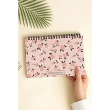 Eldesen Tasarım Haftalık Planlayıcı A5 Defter Pembe Esnek İnce Karton Kapaklı 1 Yıllık Planlayıcı Orta Boy