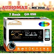 Audıomax Çift USB Bt Aux Renk Değiştiren Pro Teyp 2 Yıl Garantili