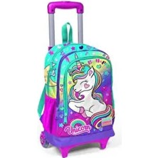 Coral High Unicorn Işıklı Tekerlekli Çekçekli Okul Çantası 23929