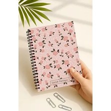Günlük Planlayıcı A5 Defter, Notlar, Yapılacaklar, Esnek Karton Kapaklı, 100 Günlük, Pembeli