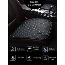 Renault Scenic Ön ve Arka Takım Koltuk Minderi Siyah Deri Beyaz Dikişli