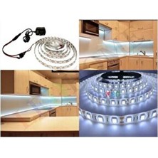 Ookay 5 Metre Beyaz LED Şerit Mutfak Tezgahı İçin 12V Enerji Tasarruflu ve Yüksek Parlaklık
