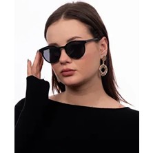 GlimmerGroove Unisex Siyah Yuvarlak Çerçeveli Güneş Gözlüğü Düz Desenli Çocuklar İçin Özel Tasarım