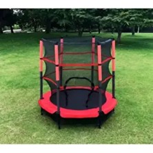 Çocuk Trambolini,fileli Trambolin (120 cm Çap-Kırmızı)
