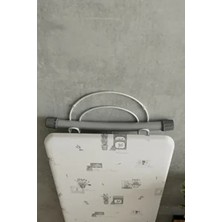 Boz Concept Home Kapı Arkası Beyaz Ütü ve Ütü Masası Askı Rafı Pratik Kullanım İçin Tasarlanmış