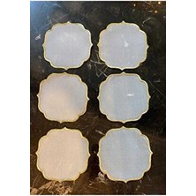 Altın Nakışlı Altılı Kokteyl Peçetesi