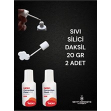 NOKI Sıvı Silici Daksil 20 Gram 2 Adet Beyaz Fırçalı Kullanım Kolaylığı