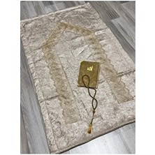 ayhanhome 3 Parça Kadife Seccade Seti Güpür Işlemeli Desenli Gelin İçin Kullanım Alanı