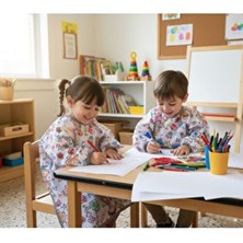 7-10YAŞ Family, Cırtlı, Sıvı Geçirmez, Aktivite, Çocuk Boyama Önlüğü, Önlük