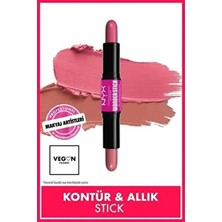 Wonder Stick Çift Taraflı Krem Allık Stick - Light Peach And Baby Pink
