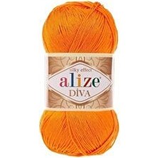 Diva Merserize Ip Yazlık Bikini Bustiyer Bluz Crop Örgü Ipi 120 Turuncu