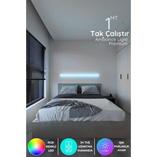 Rgb LED Abajur Aplik Gece Lambası Lambader Renkli Uzaktan Kumandalı Işık - LEDTUBE12