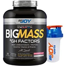 Bigjoy Sports Big Joy 3 kg Çilek Aromalı Mass Gainer Karbonhidrat Tozu 30 Servis Unisex İçin Özel Formül