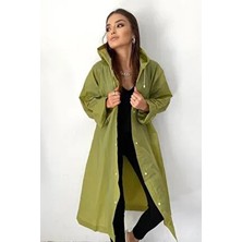 Kadın Erkek Yağmurluk Kapüşonlu Çıtçıtlı Eva Sarı Yağmurluk Unisex