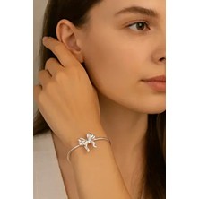 Monalisa Toka Gümüş Bilezik Fiyonk Bileklik