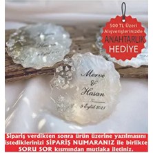 Epoksi Magnet 20 Adet Söz Nişan Nikah Düğün Kına Kuran Hatırası Şekil Sedefli İnci Beyaz