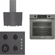 Gri Cam Ankastre(Doğalgazlı) Ala 510 G Davlumbaz Ala 189 Dg Gri Cam Ocak Ala 322 G Fırın Gri