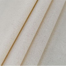 1 Metre Hambez - %100 Pamuk Amerikan Bezi Hambez Kumaş, Punch Kumaşı Naturel Bej - En 220 Cm.