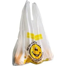 Ortaboy Gülenyüz Baskılı Rulo Poşet 25X45 cm Market Manav İçin Dayanıklı Alışveriş Torbası