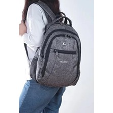 307 Unisex Gri Laptop Bölmeli Günlük Seyahat Öğrenci Okul Sırt Çantası