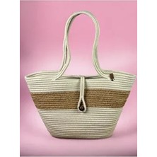 MaVaux Havana Kadın Plaj Çantası Jüt Materyal ile Yaz Koleksiyonu için Şık Tasarım