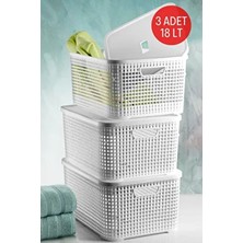 Nandy Home 18 Lt Kapaklı Çok Amaçlı Saklama Kutusu Plastik Malzemeden 40x30x19 cm Boyutunda
