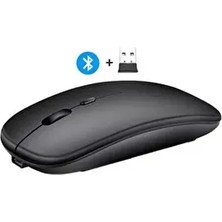 Duhaline Bluetooth Kablosuz Lazer Mouse Honor Pad 9 Tablet İçin Uyumlu Şarjlı Slim Sessiz Tıklama