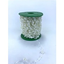 Krem Saçaklı Misinalı Inci 20 Metre – Boncuk