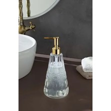 Glamis Selen Concept Idil Model Altın Renkli El Yapımı Cam Sıvı Sabunluk Şık Tasarım ve Suya Dayanıklı