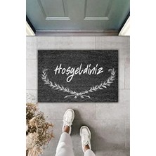 Modern Dijital Paspas - Siyah Hoşgeldiniz Karşılama Paspas - Kapı Önü Dekoratif Paspas