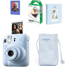 Instax Mini 12 Fotoğraf MAKINESI-10LU Film-Büzgülü KILIF-64LÜ Albüm ve Mıknatıslı Çerçeve Seti 2