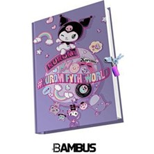 Kuromı Karakter Kilitli Hatıra Günlük Anı Defteri Yıldız Kuromi Seri