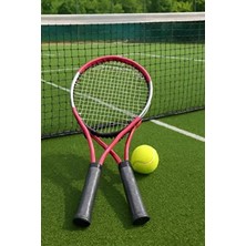 Çocuk Tenis Raketi Seti 21 Inç 2 Raket 1 Top Çantalı Set Pembe