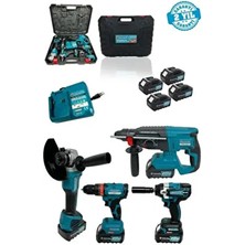 Murcell Şarjlı 4'lü Set Darbeli Matkap Torklu Somun Sıkma Spiral ve Hilti