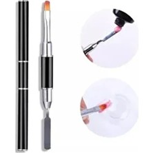 Polijel Fırçası Çift Taraflı Kronklu Poly Gel Poli Jel Fırça