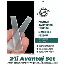 2 Adet Cam Tırnak Parlatıcı ve Törpü (Arka Koruma Kabından Çıkarmadan Kullanınız)