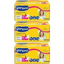 Canped 3 Paket Lohusa Pedi Normal/Orta (M-Medium) Beden 30 Adet Rahatlık Ve Koruma