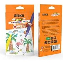 Silka Jumbo Üçgen Kuru Boya Kalemi 12 Renk KL2.TJ12-12