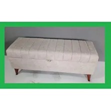 120X40X45 Cayz Yatak Ucu Puf Krem