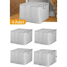 4 Adet - Mini Boy Gri Benekli Kıyafet / Nevresim Hurcu - 45X40X30 cm