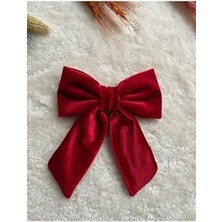 Kırmızı Kadife Otomatik Fiyonk Toka