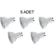 Cata 5 Adet Ct 4215 7W LED Çanak Ampul Beyaz Işık GU10 Duy Tipi 6400K Renk Sıcaklığı