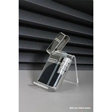 Silvio Monetti Gümüş Kapaklı Gazlı Çakmak 24CSM813BTR02 Premium Tasarım ve Taşınabilir Özellik