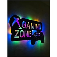 Gamer Desenli Lazer Kesim Renkli Ledli Tablo