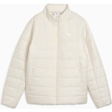 Puma Essentials Padded Kadın Dik Yaka Mont XL Uzun Kol Krem Renk Modern Tasarım